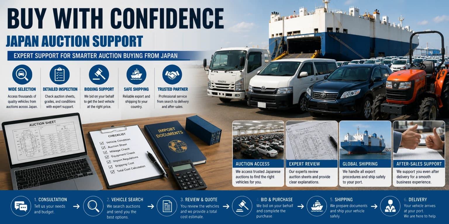 Buy with confidence auction stock support guide — selection, inspection, bidding, shipping, and delivery